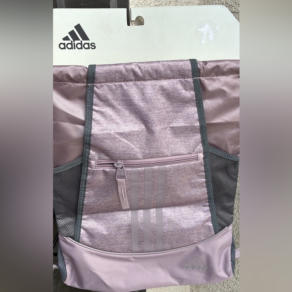 Adidas Lavender and Charcoal Backpack